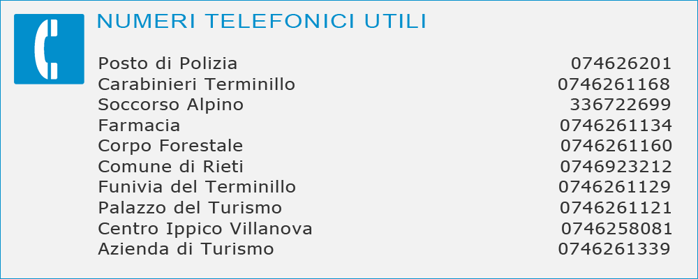 Numeri Telefonici utili